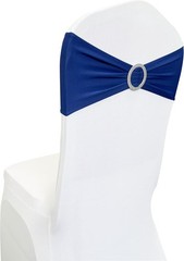 50PCS Spandex Chair Sashes Bands Stretch with Buckle Slider for Wedding & Party