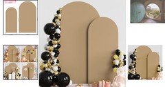 Versatile Chic Wedding Arch Stand in Khaki – Ideal for All Special Occasions