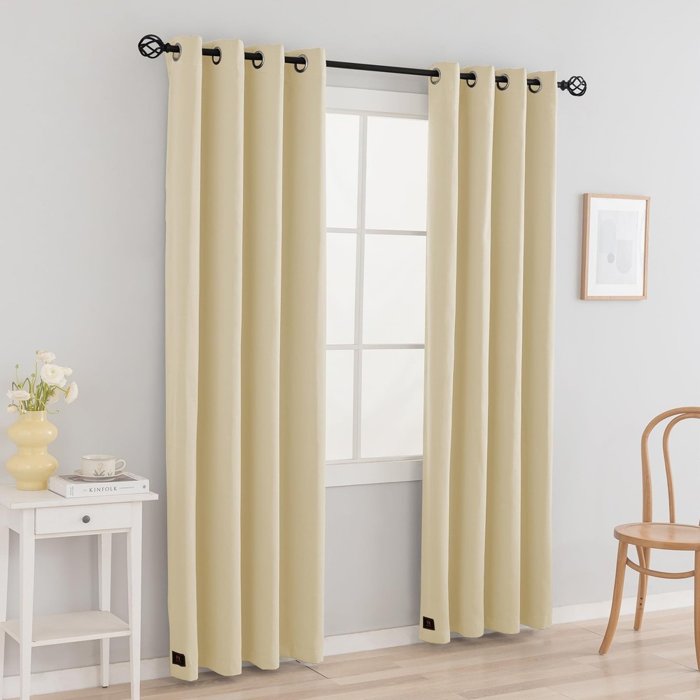Fire Retardant Curtain Flame Resistant Blackout Curtains for School Classroom…