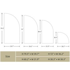 Backdrop Stand Set,Half Moon Shape Elastic Scalability Arch Backdrop Stand Cover