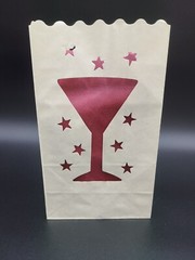 50 Wine Glass Luminary Bags – White for Parties Anniversary New Years Luminaria