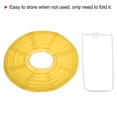 6pcs 10 Inch Folding Hanging Paper Lanterns Medium Lampshade Yellow