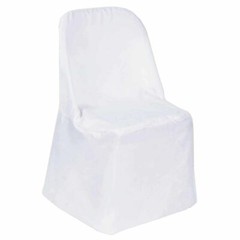 Polyester Folding Wedding Chair Covers 25 50 75 100 Bulk Black White Ivory