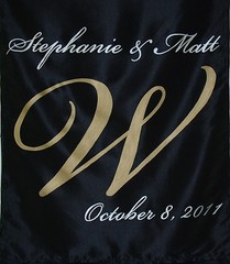 Wedding Table Runner Head Table Sign Wedding Decor Custom Monogram Sign Banner