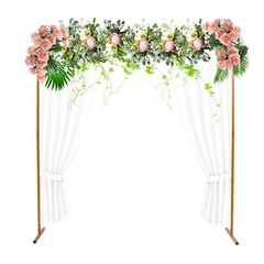 6.56 Ft Gold Wedding Arch Flower Backdrop Decoration Stand Birthday Party Supply