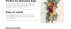 Wedding Arch Flowers Set of 2 Flower Swag Arrangements Burnt Orange Wedding