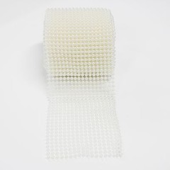 4.5″ X 1 Yard, Blinggasm Pearl Mesh Roll, Choose Size: 5mm-18 Rows, 9mm-12 Rows