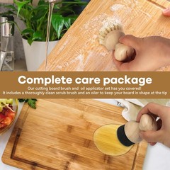 DEBETOOL Cutting Board Oil Wax Applicator and Scrub Medium, Yellow+black