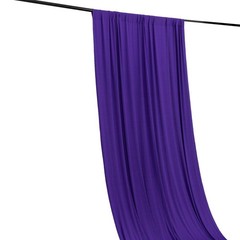 5 ft x 10 ft PURPLE 4-Way Stretch Spandex Divider Backdrop Curtain Party Wedding