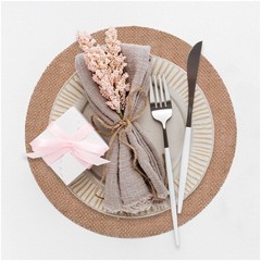 Burlap Round Placemats – 12″ Diameter Burlap Circle Rustic Table Decorations …