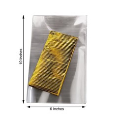100 Clear 6″x10″ Cellophane Treat Bags Twist Ties Wedding Party Events Favors