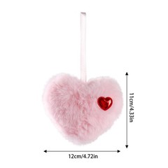 Love Hanging for Decor Soft Plush Fabric Heart-shaped Design Lightweight Charm