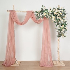 7.5 ft Square NATURAL Birch Wood Wedding Arch Backdrop STAND Party Decorations