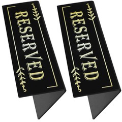 2 Pcs Reserved Signs for Tables Inverted Triangle Card Set up Hotel Dining Room