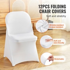Uimoso 12-150PCS Stretch Spandex Chair Covers for Weddings Parties and Dining
