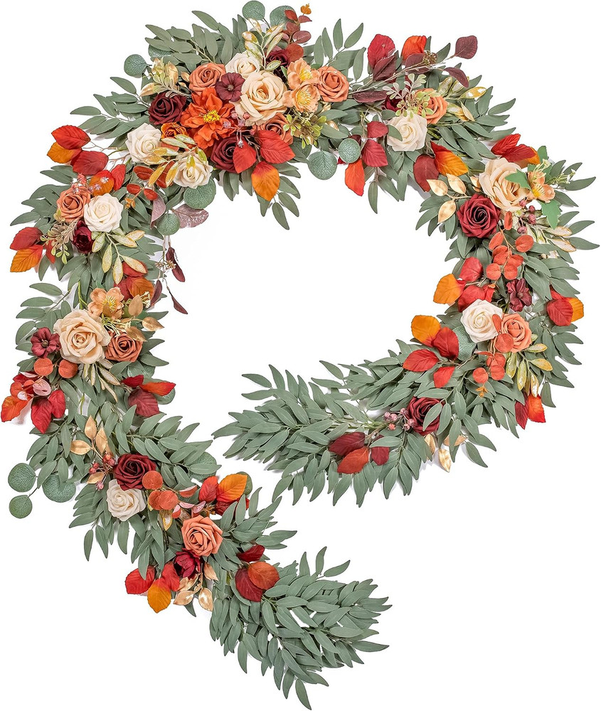 9FT Wedding Arch Flower Garland, Handmade Wedding Table Decorations,Head Table F