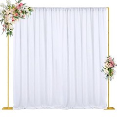 10×10 FT Backdrop Stand Heavy Duty Pipe and Drape 10 FT x 10 FT Gold-10FT-E