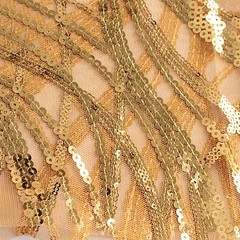 5 GOLD Mesh Embroidered Sequins CHAIR SASHES Party Events Decorations Supplies