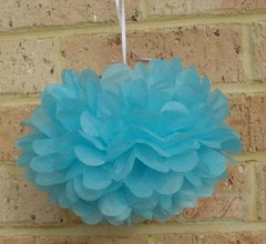 12x blues white tissue paper pom poms balls wedding party babyshower venue decor