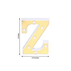 6″ tall GOLD Z LED Lighted Marquee Letters Sign Party Wedding Events Decorations