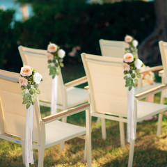 16 Pcs Wedding Aisle Decorations Pew Flower for Wedding Ceremony Aisle Chair Art