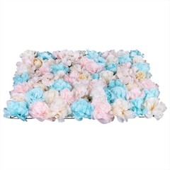 12PCS Artificial Flower Wall Panel White Hydrangea Rose Wedding Backdrop Decor