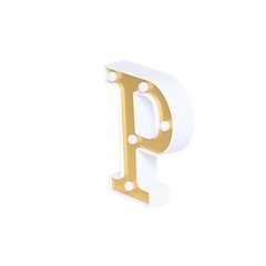 6″ tall GOLD P LED Lighted Marquee Letters Sign Party Wedding Events Decorations