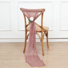 5 DUSTY ROSE Gauze Cheesecloth CHAIR SASHES Party Events Decorations Supplies