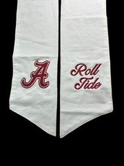 University of Alabama (AL) Cotton Wreath Sash (2 Logos) 30k Stitch