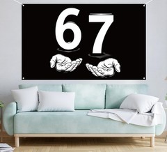 Funny 67 Meme Photo Booth Backdrop 6 7 Six Seven Birthday Party Decoration Wi…