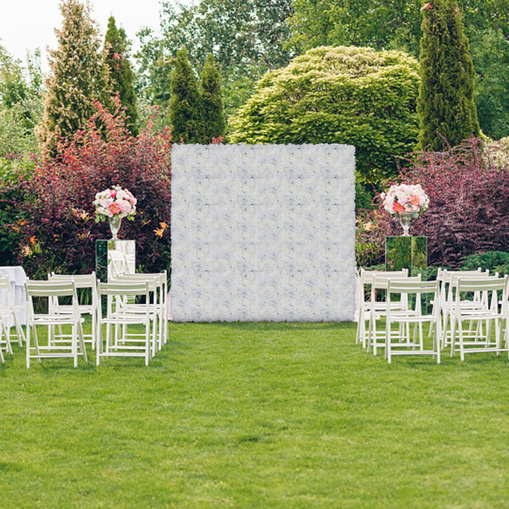 6Pcs Artificial Flower Wall Panels Floral Silk Rose Wall Wedding Backdrop Decor~