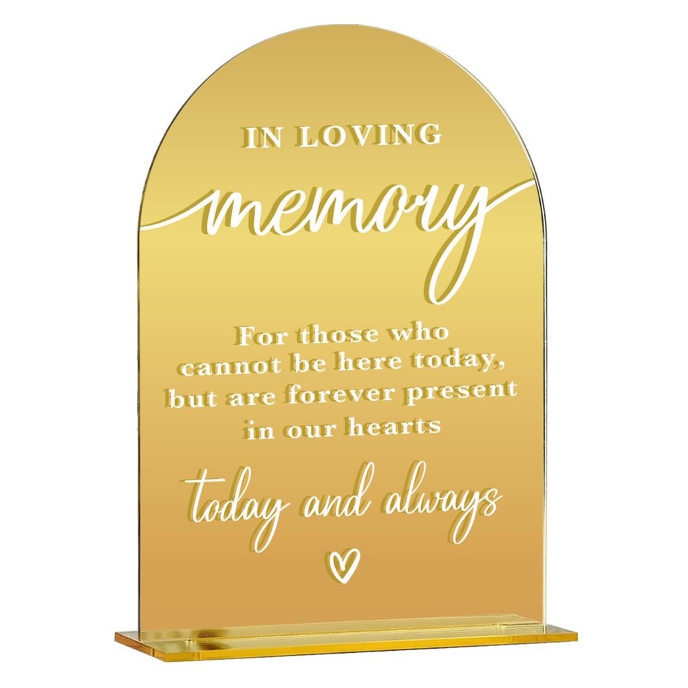 Acrylic Wedding Sign, Bridal Shower Decorations, In Loving Memory Sign for Cerem