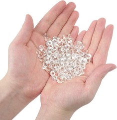 Clear Glass Diamonds 500PCS Crystal Gems Pirate Treasure 10Mm Fake Diamond