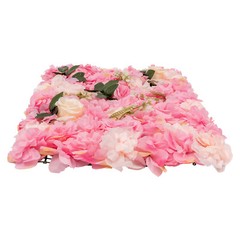 Set Of 20 Dark Pink Artificial Flower Wall Panels 60 × 40 cm Backdrop
