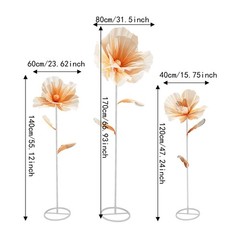3pc Artificial Flowers Giant Artificial Flower Decoration for Wedding Background