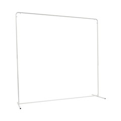 White Metal Square Backdrop Stand 2 × 0.5 × 2 m 6.56 Ft Wedding Arch With Cover