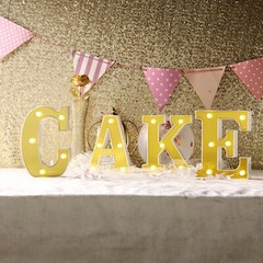6″ tall GOLD G LED Lighted Marquee Letters Sign Party Wedding Events Decorations