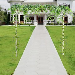 Strong Metal Garden Arbor Freestanding Wedding Trellis Archway Plant Vine Gate