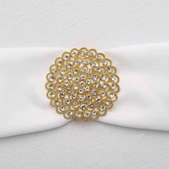 3 in Metal Rhinestones Flower Brooch Chair SASH PIN Party Events Decorations