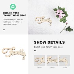15Pcs Eco Friendly Wooden Wedding Wood Piece Family Decor for Party