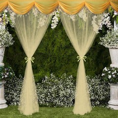 1/3m Detachable Ice Silk Swag for Wedding Party Backdrops Curtain Decorations