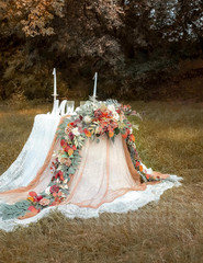 9FT Wedding Arch Flower Garland, Handmade Wedding Table Decorations,Head Table F