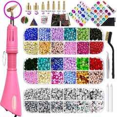 esseelove Bedazzler Kit with Rhinestones, Hotfix Applicator Tool, Multicolor