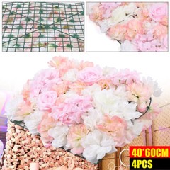 Artificial Rose Silk Flower Wall Panel Wedding Party Backdrop Decor 60cmX40cm