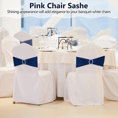 150 Pieces Spandex Stretch Chair Sashes Bows Elastic Chair Cover Bands Ties with