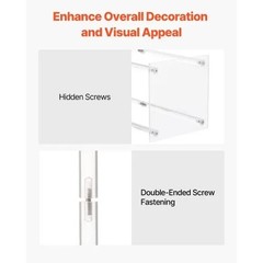 VEVOR 2PCS 31.5inch Tall Wedding Column Flower Stand Display Rack Acrylic Clear
