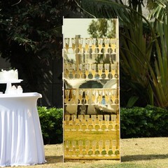 Gold 25″ Foam 2-Tier Wine Glass Rack Champagne Flute Holder Stand Events