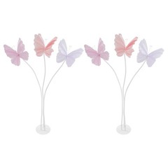 2 Pack Realistic Artificial Butterfly Decoration with Standing Base for Wedding