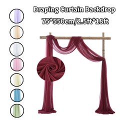 Party Wedding Ceremony Decor 18FT Sheer Tulle Draping Curtain Backdrop For Arch