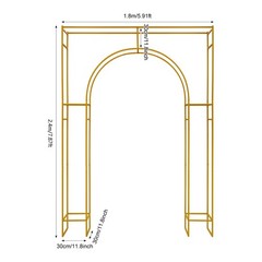 Wedding Arch Backdrop Stand 180*30*250cm Wedding Arches for Ceremony Square